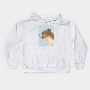 Bulldog Portrait Kids Hoodie